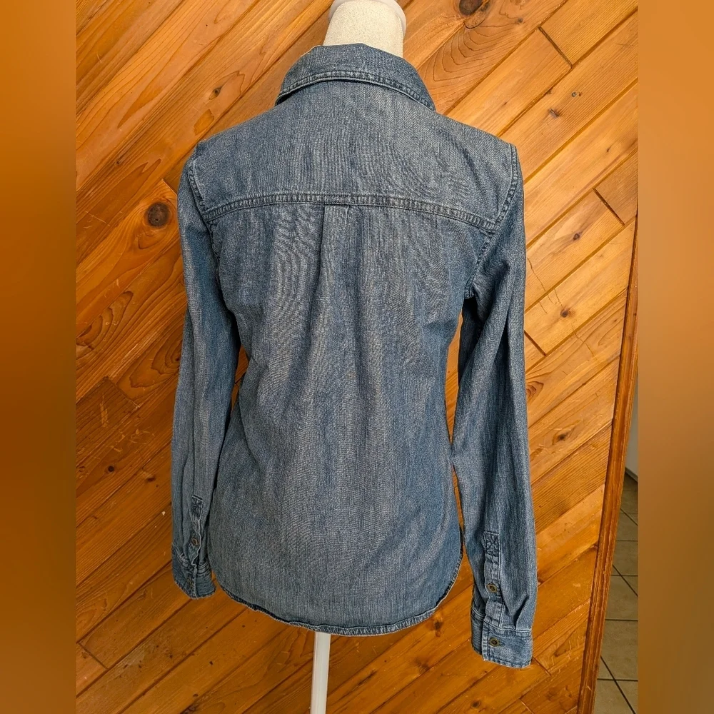 Eileen Fisher Blue Denim Shirt Size PP - Picture 3 of 6